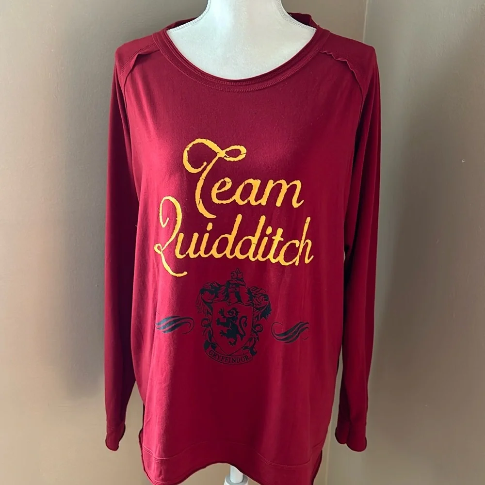 Harry Potter Wizarding World long sleeve, crew neck Team Quidditch tee. Soft. - Picture 1 of 8